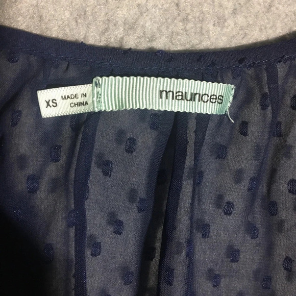 Womens Maurices Blouse Sheer Frilly Feminine Summer Spring Party Formal Girly - Picture 2 of 5